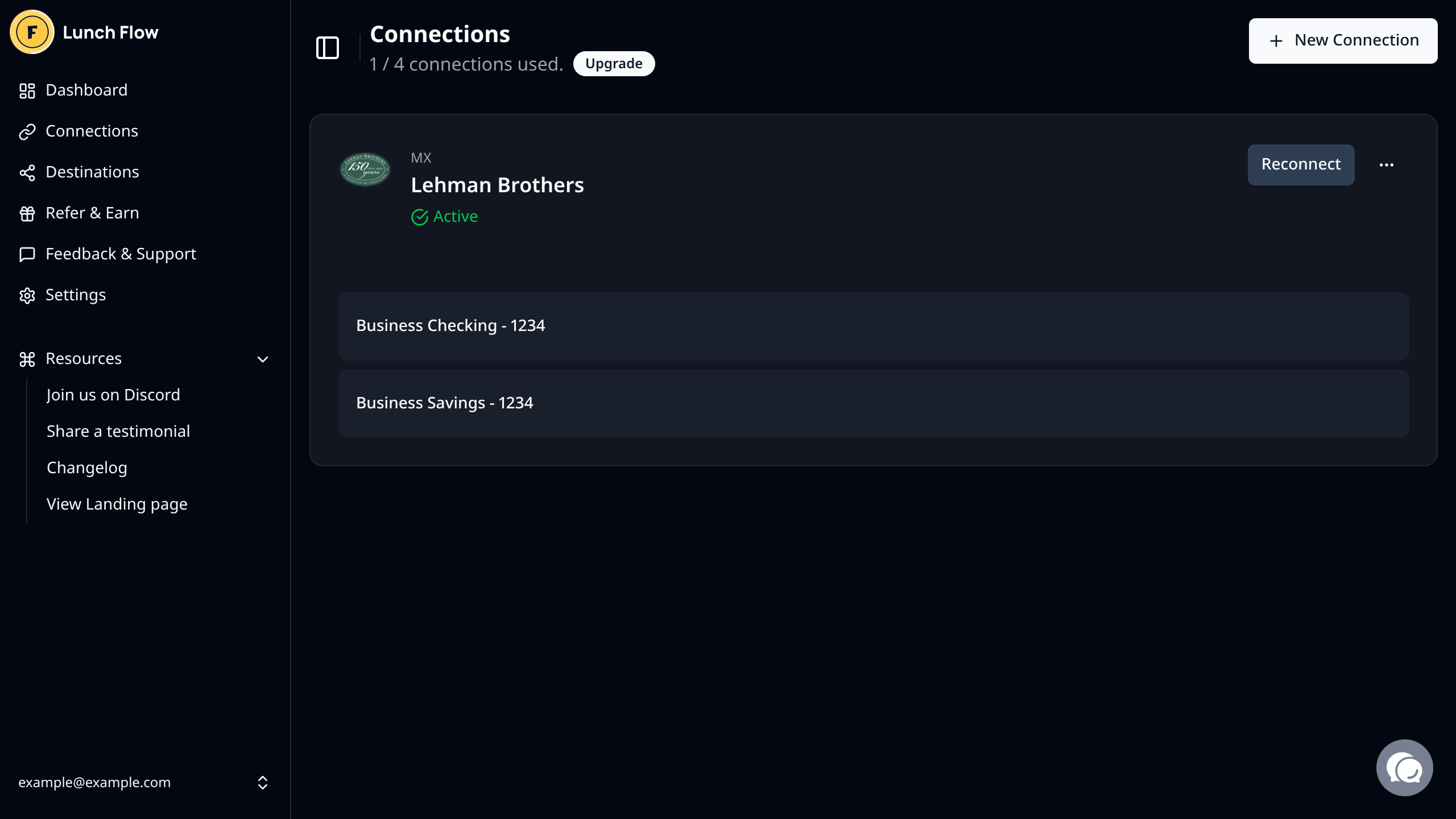 Lunch Flow with connections