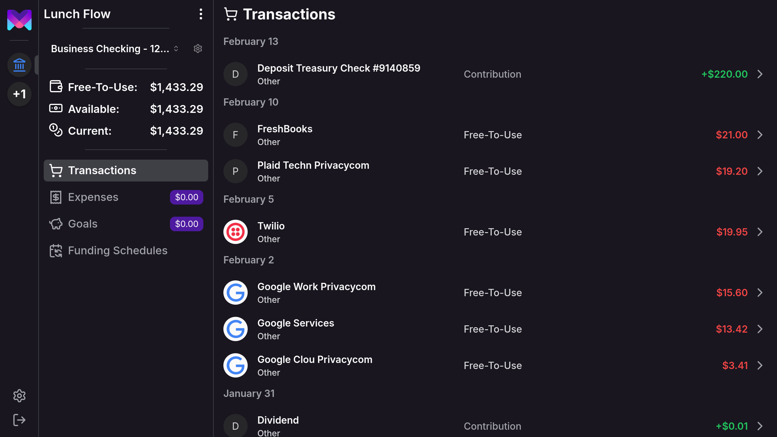 monetr Lunch Flow final